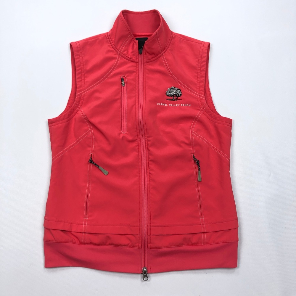 Zero Restriction Tour Series Womens Golf Vest Pink Carmel Valley Ranch Small